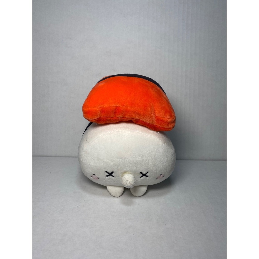 Yell Japan Sushi Cat Salmon Nigiri Kawaii Plush White Orange 6 Inch